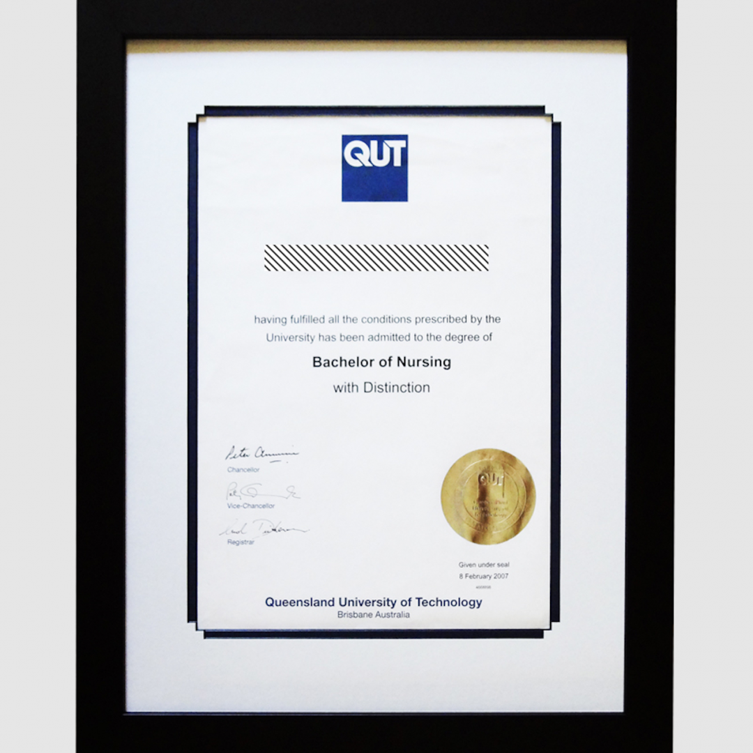 Certificate Framing Brisbane I’ve Been Framed Logan, Brisbane